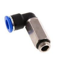 10mm x G1/4'' 90deg Elbow Push-in Fitting with Male Threads Brass/PA 66 NBR Long Sleeve Rotatable [2 Pieces]