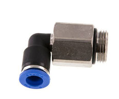 8mm x G3/8'' 90deg Elbow Push-in Fitting with Male Threads Brass/PA 66 NBR Long Sleeve Rotatable [2 Pieces]