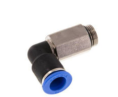 12mm x G3/8'' 90deg Elbow Push-in Fitting with Male Threads Brass/PA 66 NBR Long Sleeve Rotatable
