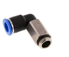 12mm x G3/8'' 90deg Elbow Push-in Fitting with Male Threads Brass/PA 66 NBR Long Sleeve Rotatable
