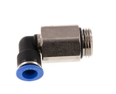 10mm x G1/2'' 90deg Elbow Push-in Fitting with Male Threads Brass/PA 66 NBR Long Sleeve Rotatable