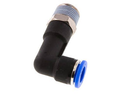 10mm x R3/8'' 90deg Elbow Push-in Fitting with Male Threads Brass/PA 66 NBR Long Body Rotatable [2 Pieces]