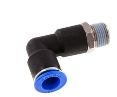 12mm x R3/8'' 90deg Elbow Push-in Fitting with Male Threads Brass/PA 66 NBR Long Body Rotatable [2 Pieces]