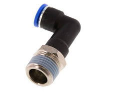 10mm x R1/2'' 90deg Elbow Push-in Fitting with Male Threads Brass/PA 66 NBR Long Body Rotatable [2 Pieces]
