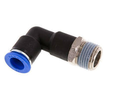12mm x R1/2'' 90deg Elbow Push-in Fitting with Male Threads Brass/PA 66 NBR Long Body Rotatable [2 Pieces]
