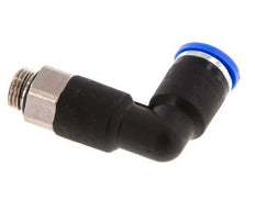 8mm x G1/8'' 90deg Elbow Push-in Fitting with Male Threads Brass/PA 66 NBR Long Body Rotatable [2 Pieces]
