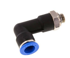 10mm x G1/8'' 90deg Elbow Push-in Fitting with Male Threads Brass/PA 66 NBR Long Body Rotatable [2 Pieces]