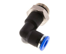 6mm x G1/4'' 90deg Elbow Push-in Fitting with Male Threads Brass/PA 66 NBR Long Body Rotatable [5 Pieces]