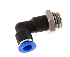 6mm x G1/4'' 90deg Elbow Push-in Fitting with Male Threads Brass/PA 66 NBR Long Body Rotatable [5 Pieces]