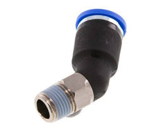 8mm x R1/8'' 45deg Elbow Push-in Fitting with Male Threads Brass/PA 66 NBR [2 Pieces]
