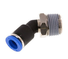 8mm x R3/8'' 45deg Elbow Push-in Fitting with Male Threads Brass/PA 66 NBR [2 Pieces]