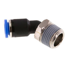 8mm x R3/8'' 45deg Elbow Push-in Fitting with Male Threads Brass/PA 66 NBR [2 Pieces]
