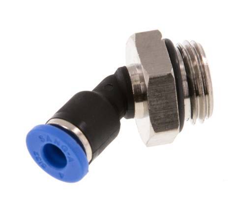 4mm x G1/4'' 45deg Elbow Push-in Fitting with Male Threads Brass/PA 66 NBR [2 Pieces]