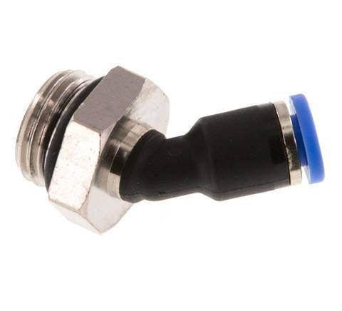 4mm x G1/4'' 45deg Elbow Push-in Fitting with Male Threads Brass/PA 66 NBR [2 Pieces]