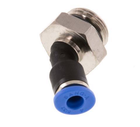 4mm x G1/4'' 45deg Elbow Push-in Fitting with Male Threads Brass/PA 66 NBR [2 Pieces]