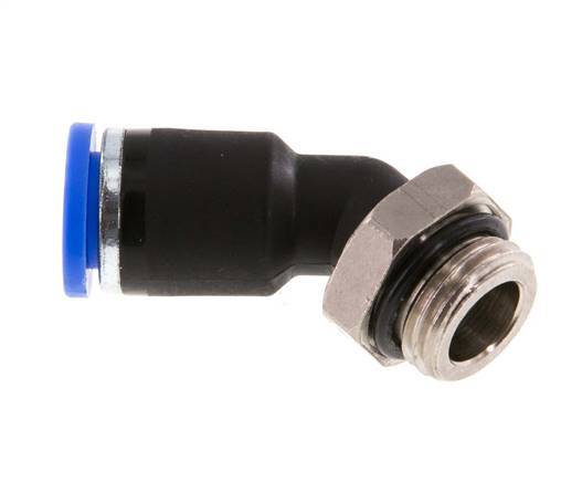 8mm x G1/4'' 45deg Elbow Push-in Fitting with Male Threads Brass/PA 66 NBR [2 Pieces]