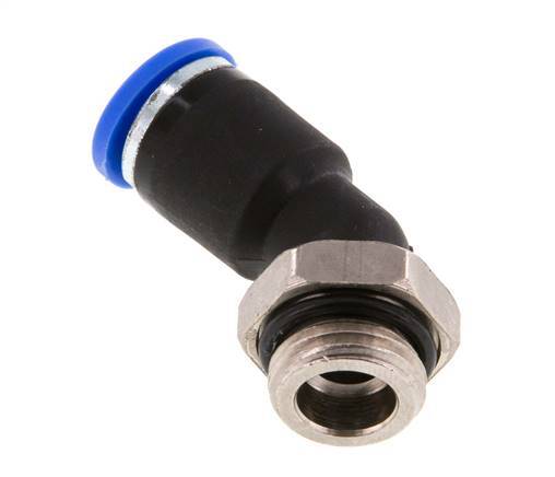 8mm x G1/4'' 45deg Elbow Push-in Fitting with Male Threads Brass/PA 66 NBR [2 Pieces]