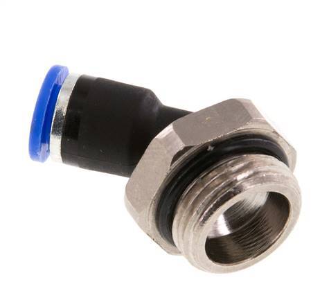 6mm x G3/8'' 45deg Elbow Push-in Fitting with Male Threads Brass/PA 66 NBR [2 Pieces]