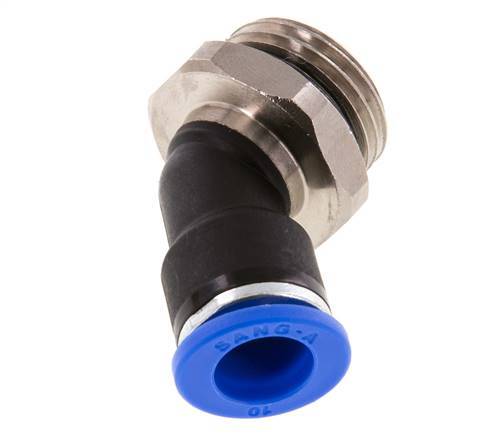 10mm x G1/2'' 45deg Elbow Push-in Fitting with Male Threads Brass/PA 66 NBR [2 Pieces]