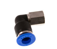 6mm x M 5 90deg Elbow Push-in Fitting with Female Threads Brass/PA 66 NBR Rotatable [2 Pieces]