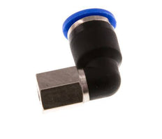 6mm x M 5 90deg Elbow Push-in Fitting with Female Threads Brass/PA 66 NBR Rotatable [2 Pieces]