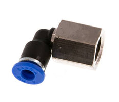 4mm x G1/8'' 90deg Elbow Push-in Fitting with Female Threads Brass/PA 66 NBR Rotatable [2 Pieces]