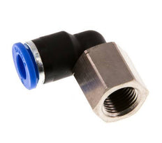 6mm x G1/8'' 90deg Elbow Push-in Fitting with Female Threads Brass/PA 66 NBR Rotatable [2 Pieces]