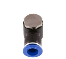 10mm x R1/4'' 90deg Elbow L-shape Push-in Fitting with Male Threads Brass/PA 66 NBR Rotatable [2 Pieces]