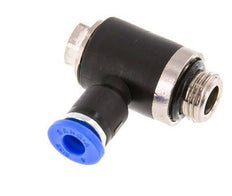 4mm x G1/8'' 90deg Elbow L-shape Push-in Fitting with Male Threads Brass/PA 66 NBR Rotatable [2 Pieces]