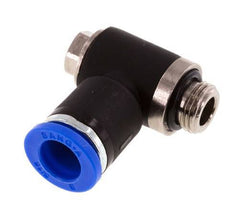 8mm x G1/8'' 90deg Elbow L-shape Push-in Fitting with Male Threads Brass/PA 66 NBR Rotatable [2 Pieces]
