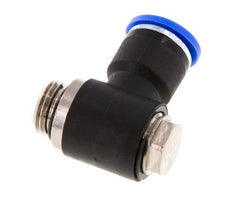 10mm x G1/4'' 90deg Elbow L-shape Push-in Fitting with Male Threads Brass/PA 66 NBR Rotatable [2 Pieces]