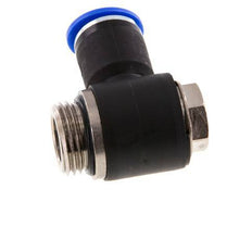 12mm x G1/2'' 90deg Elbow L-shape Push-in Fitting with Male Threads Brass/PA 66 NBR Rotatable