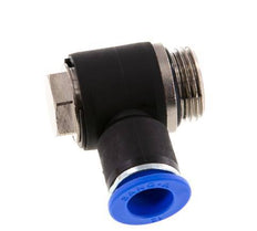 12mm x G1/2'' 90deg Elbow L-shape Push-in Fitting with Male Threads Brass/PA 66 NBR Rotatable