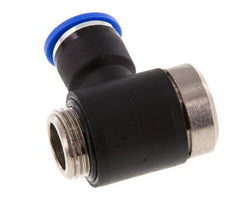 10mm x G3/8'' 90deg Elbow L-shape Push-in Fitting with Male Threads Brass/PA 66 NBR Inner Hexagon Rotatable