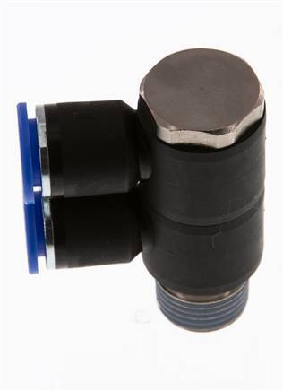 12mm x R1/2'' 2-way Manifold Push-in Fitting with Male Threads Brass/PA 66 NBR Rotatable