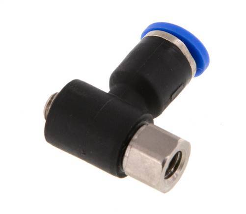 3mm x M 5 Elbow Push-in Fitting with Male-Female Threads Brass/PA 66 NBR [2 Pieces]