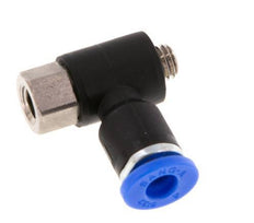 4mm x M 5 Elbow Push-in Fitting with Male-Female Threads Brass/PA 66 NBR [2 Pieces]