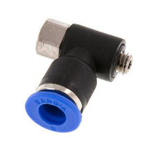 6mm x M 5 Elbow Push-in Fitting with Male-Female Threads Brass/PA 66 NBR [2 Pieces]