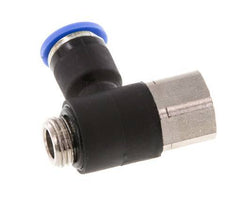 6mm x G1/8'' Elbow Push-in Fitting with Male-Female Threads Brass/PA 66 NBR [2 Pieces]