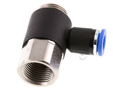 8mm x G3/8'' Elbow Push-in Fitting with Male-Female Threads Brass/PA 66 NBR