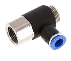 8mm x G3/8'' Elbow Push-in Fitting with Male-Female Threads Brass/PA 66 NBR