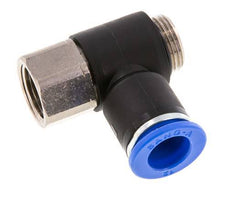 12mm x G3/8'' Elbow Push-in Fitting with Male-Female Threads Brass/PA 66 NBR