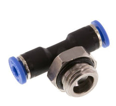 4mm x G1/4'' Inline Tee Push-in Fitting with Male Threads Brass/PA 66 NBR Rotatable [2 Pieces]