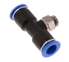 12mm x G1/4'' Inline Tee Push-in Fitting with Male Threads Brass/PA 66 NBR Rotatable