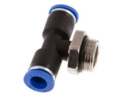 8mm x G3/8'' Inline Tee Push-in Fitting with Male Threads Brass/PA 66 NBR Rotatable [2 Pieces]