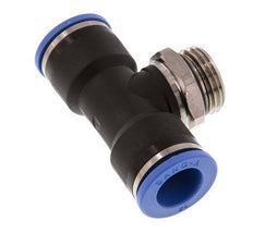 14mm x G1/2'' Inline Tee Push-in Fitting with Male Threads Brass/PA 66 NBR Rotatable