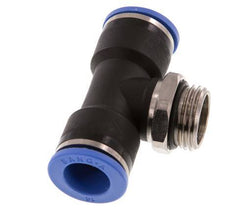 14mm x G1/2'' Inline Tee Push-in Fitting with Male Threads Brass/PA 66 NBR Rotatable
