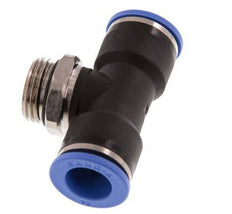 14mm x G1/2'' Inline Tee Push-in Fitting with Male Threads Brass/PA 66 NBR Rotatable