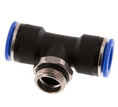 16mm x G1/2'' Inline Tee Push-in Fitting with Male Threads Brass/PA 66 NBR Rotatable