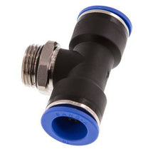 16mm x G1/2'' Inline Tee Push-in Fitting with Male Threads Brass/PA 66 NBR Rotatable